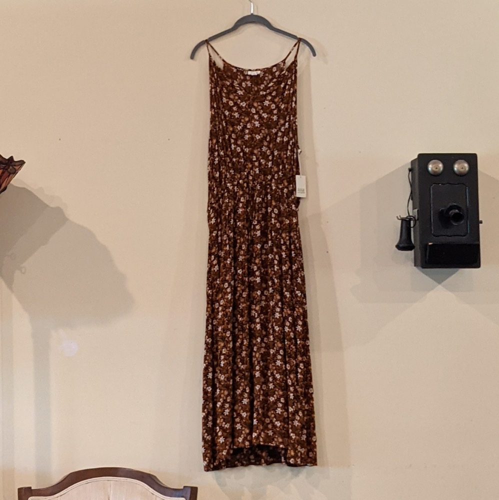 Burnt Orange Floral Dress